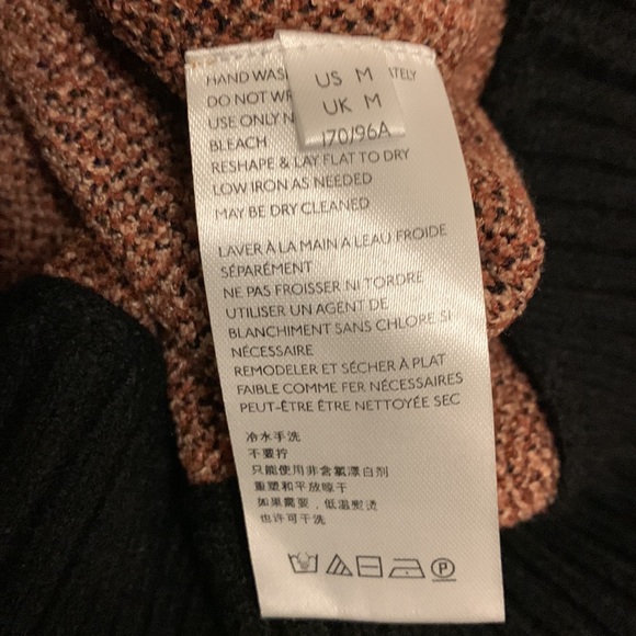 NWOT Free People Chenille animal print turtleneck crop sweater size medium - Picture 8 of 9